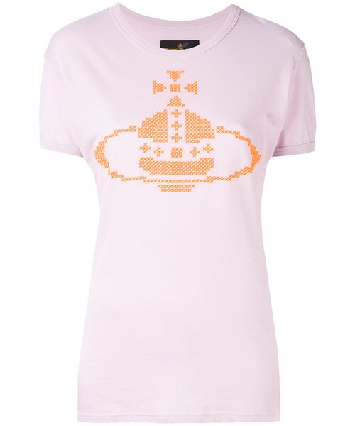 ヴィヴィアンウエストウッドRED LABEL Tシャツ カットソー オーブ ヴィヴィアンウエストウッドレッドレーベル】刺繍オーブロゴタイトT