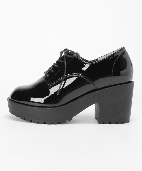 MAJESTIC LEGON（マジェスティックレゴン）の「【予約商品】ボリュームヒールシューズ（シューズ・レディース・ブラック/ブラウン/ブラック柄・M/L）」の5枚目の写真