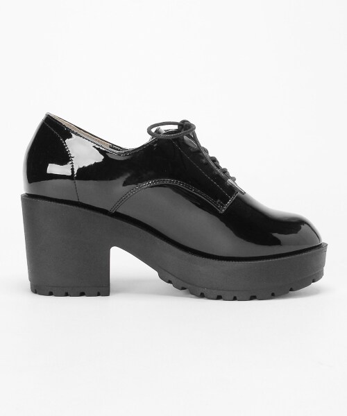 MAJESTIC LEGON（マジェスティックレゴン）の「【予約商品】ボリュームヒールシューズ（シューズ・レディース・ブラック/ブラウン/ブラック柄・M/L）」の6枚目の写真