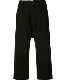 Yohji Yamamoto | Yohji Yamamoto - クロップド サルエルパンツ - women - コットン/リネン - 1(その他パンツ)