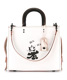 た*ん様 COACH ホワイトレザートートバッグ COACH ホワイトレザートートバッグ - メルカリ