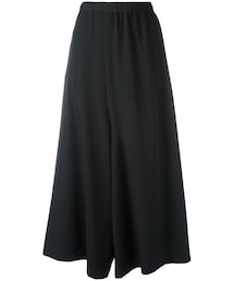 Yohji Yamamoto | Yohji Yamamoto - クロップド ワイドパンツ - women - ウール - 2(その他パンツ)
