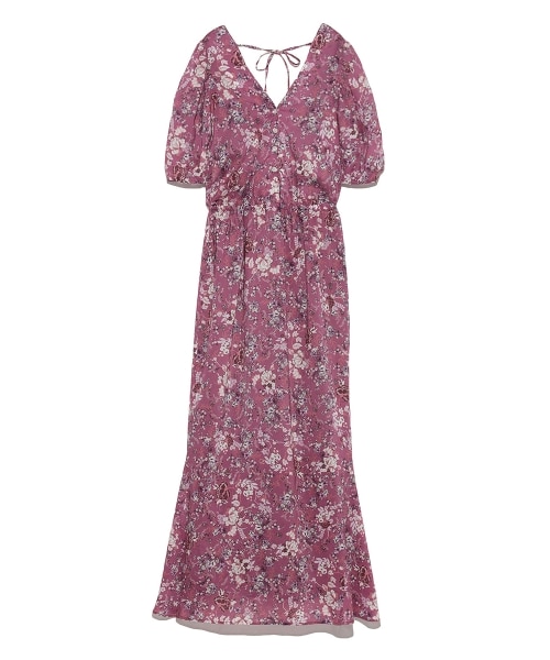 SNIDEL（スナイデル）の「テキスタイルフラワーIラインワンピース  