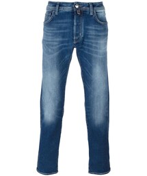 JACOB COHEN | Jacob Cohen - ストーンウォッシュ加工 スリムジーンズ - men - コットン/ポリエステル/スパンデックス - 36(デニムパンツ)