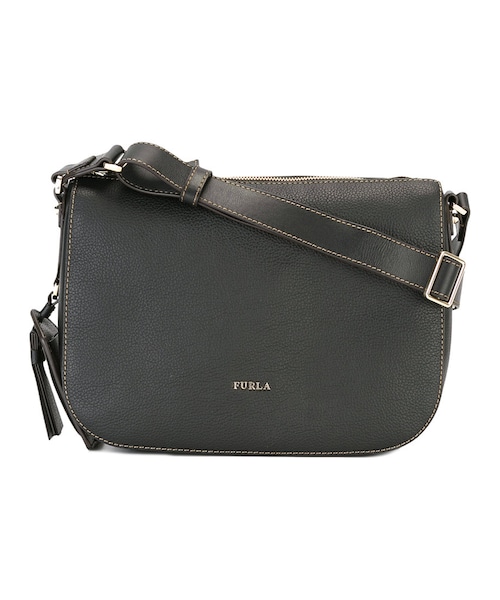 FURLA Emma ブラック カーフレザーハンドバッグ