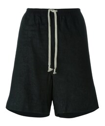 Rick Owens | Rick Owens - ドローストリング ショートパンツ - women - コットン/レザー/キュプロ - 42(その他パンツ)