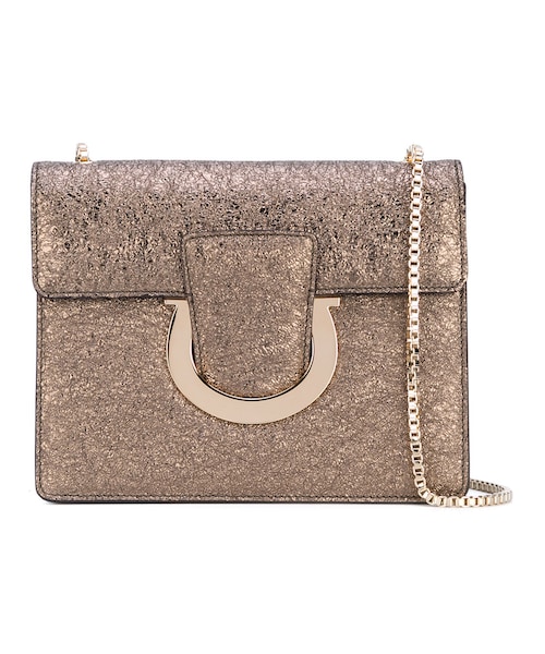 Salvatore Ferragamo ゴールド クラッチバッグ Salvatore Ferragamo ゴールド クラッチバッグ