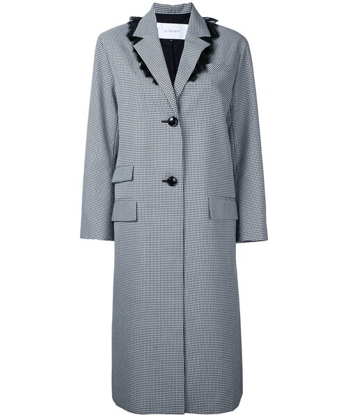 Le Ciel Bleu ルシェルブルー の Le Ciel Bleu ギンガムチェック柄 チェスターコート Women ポリエステル レーヨン 36 チェスターコート Wear