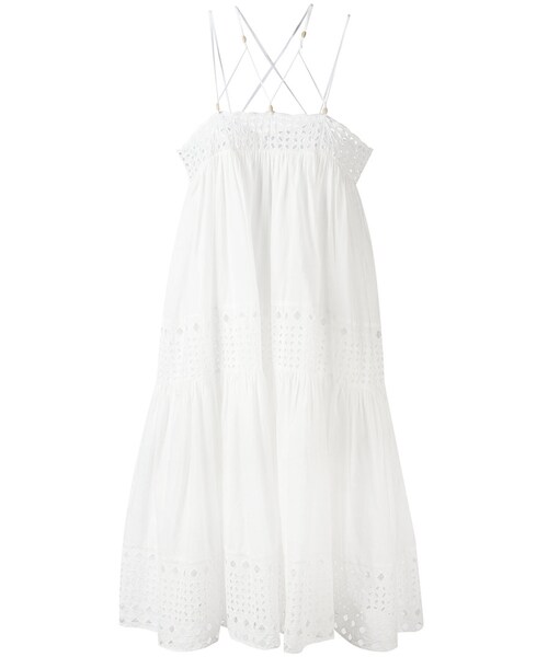 Plein Sud プレインサッド の Plein Sud クロスストラップ ワンピース Women コットン 38 ワンピース Wear