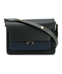 マルニ✴︎ミュゼオカーフレザーショルダーバック黒✖︎バーガンディ マルニ✴︎ミュゼオカーフレザーショルダーバック黒✖︎バーガンディ