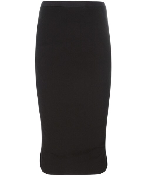 Rick Owens(リックオウエンス)の「Rick Owens - Pillar ペンシルスカート - women - コットン/スパンデックス/ビスコース - 40(スカート・レディース・ブラック・40)」の1枚目の写真