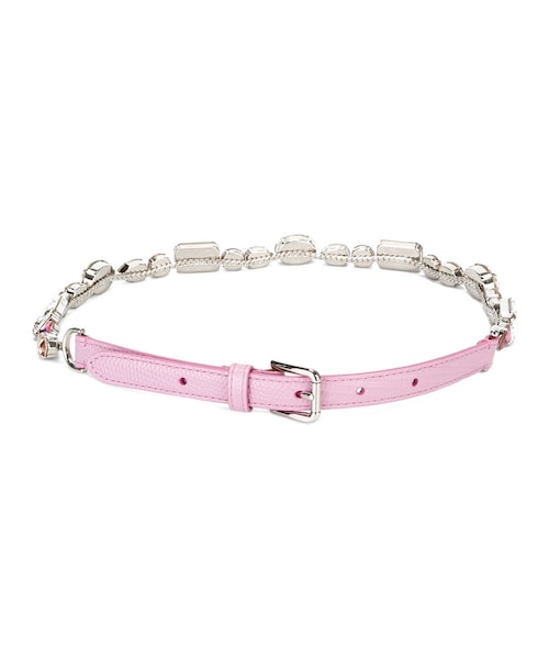 Dolce&Gabbanaのビジューベルト DOLCE & GABBANA Belt Embellished Floral Crystal Wide Waist IT42