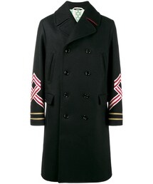 GUCCI | Gucci - 刺繍ディテール ピーコート - men - ポリエステル/ビスコース/ウール - 48(ピーコート)