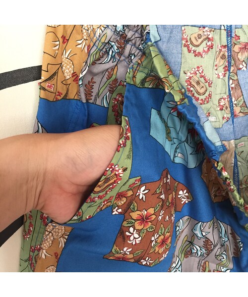 culcolle シャーマンキング　総柄ハーフパンツ　総柄シャツ キュウリガン（キュウリガン）の「【ド派手】アロハシャツ 総柄