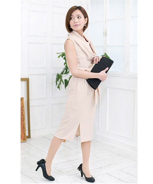 FayMay（フェイメイ）の「オフタートルネックワンピース（ドレス・レディース・ネイビー/ブラック/ベージュ・S/M）」の3枚目の写真