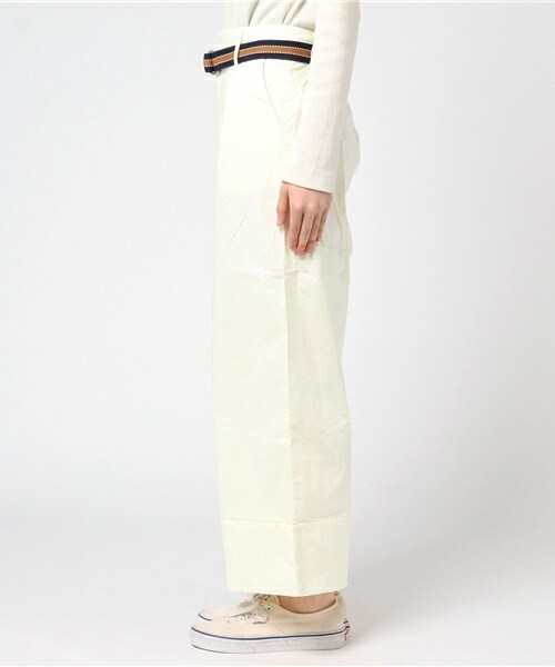 archives（アルシーヴ）の「【ラインベルト付】センタープレスワイドパンツ（その他パンツ・レディース・オフホワイト/ベージュ/ネイビー・MEDIUM）」の5枚目の写真