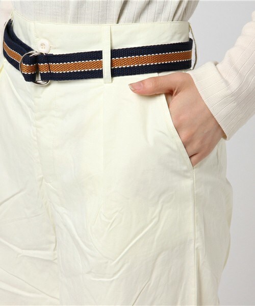 archives（アルシーヴ）の「【ラインベルト付】センタープレスワイドパンツ（その他パンツ・レディース・オフホワイト/ベージュ/ネイビー・MEDIUM）」の9枚目の写真