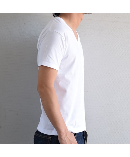 HANES(ヘインズ)の「【Heans / 赤パック / Vネック】ジャパンフィット Japan Fit(白/2枚組)(Tシャツ/カットソー・メンズ・その他)」の7枚目の写真