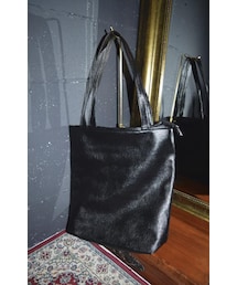 A.D.G | レザータッチトートバッグ(BLK)(トートバッグ)