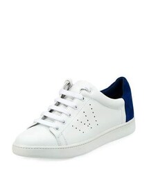 VINCE | Vince Varin Two-Tone Leather Sneaker, Plaster/Cobalt(スニーカー)