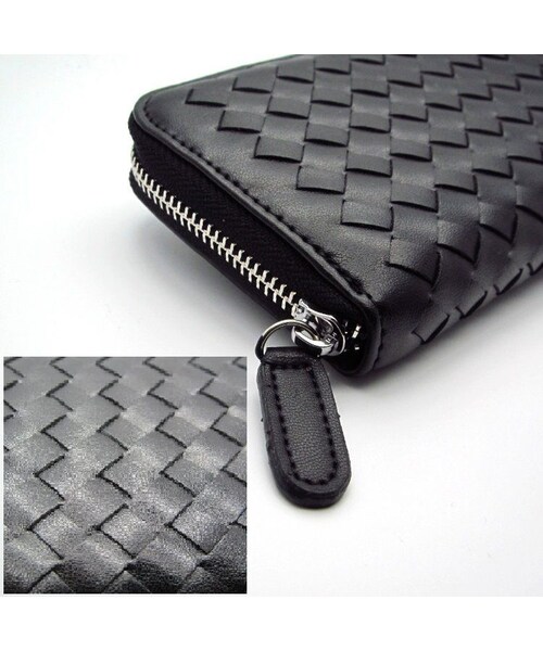 ☆美品☆Nathally☆ナタリー☆編み込みレザー☆ブラック☆長財布☆ 33a1f72eafbcee02921bf2c03209d9