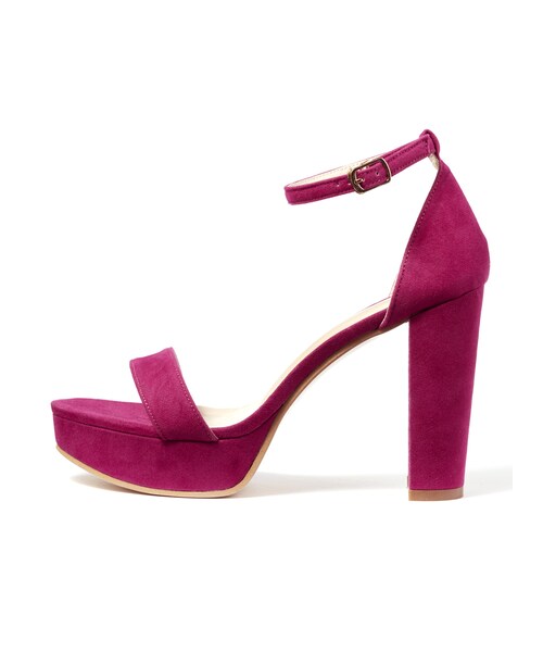 GRL（グレイル）の「アンクルベルトヒールサンダル（サンダル・レディース・ブラック/オレンジ/イエロー/レッド/ブルー/ピンク/ベージュ・24.5）」の5枚目の写真