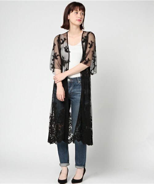 archives（アルシーヴ）の「レースガウン（ワンピース・レディース・オフホワイト/ブラック/シルバーグレー・MEDIUM）」の2枚目の写真