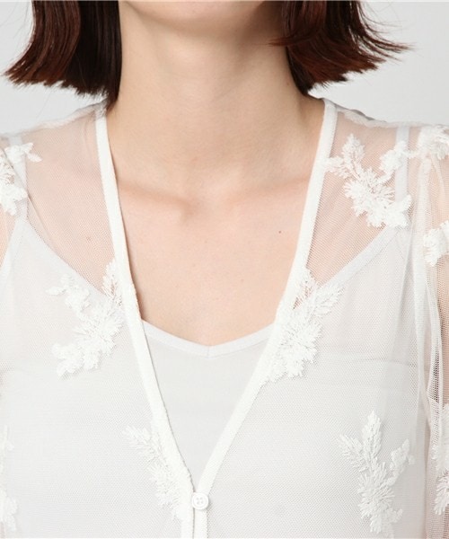 archives（アルシーヴ）の「レースガウン（ワンピース・レディース・オフホワイト/ブラック/シルバーグレー・MEDIUM）」の7枚目の写真