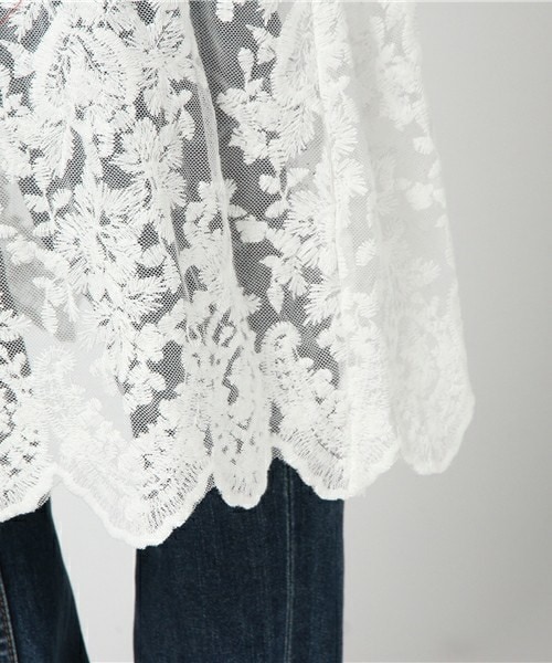 archives（アルシーヴ）の「レースガウン（ワンピース・レディース・オフホワイト/ブラック/シルバーグレー・MEDIUM）」の9枚目の写真