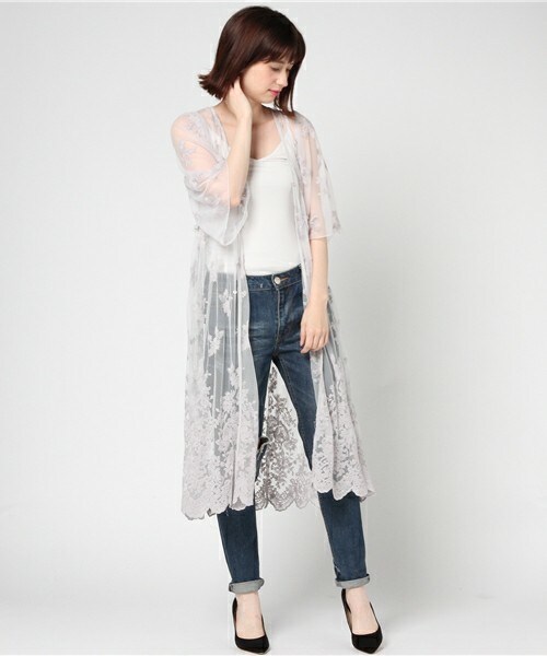 archives（アルシーヴ）の「レースガウン（ワンピース・レディース・オフホワイト/ブラック/シルバーグレー・MEDIUM）」の3枚目の写真