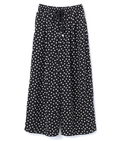 PAGEBOY(ページボーイ)の「デシンドット柄ワイドパンツ(パンツ・レディース・オフホワイト系/ブラック系/ネイビー系)」の2枚目の写真