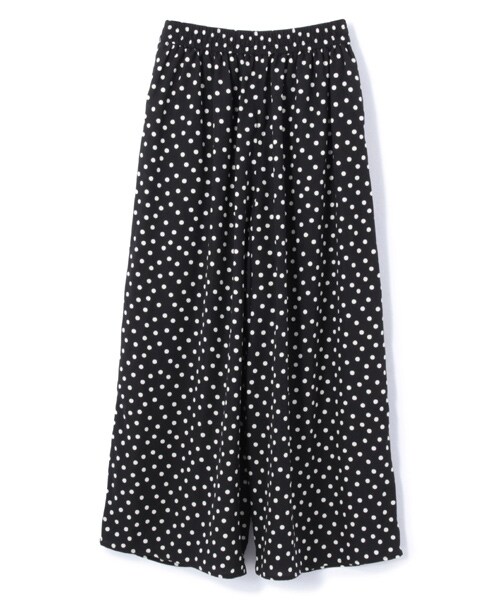 PAGEBOY(ページボーイ)の「デシンドット柄ワイドパンツ(パンツ・レディース・オフホワイト系/ブラック系/ネイビー系)」の4枚目の写真