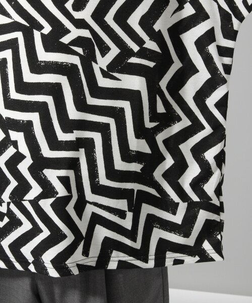 HARE(ハレ)の「キカガクガラカットソー(トップス・オフホワイト/ベージュ/ブルー)」の15枚目の写真