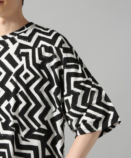 HARE(ハレ)の「キカガクガラカットソー(トップス・オフホワイト/ベージュ/ブルー)」の13枚目の写真