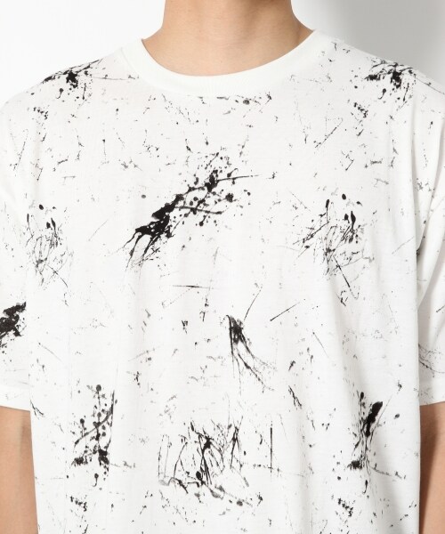 RAGEBLUE（レイジブルー）の「スプラッシュプリントTシャツ（トップス・ホワイト/ブラック）」の6枚目の写真
