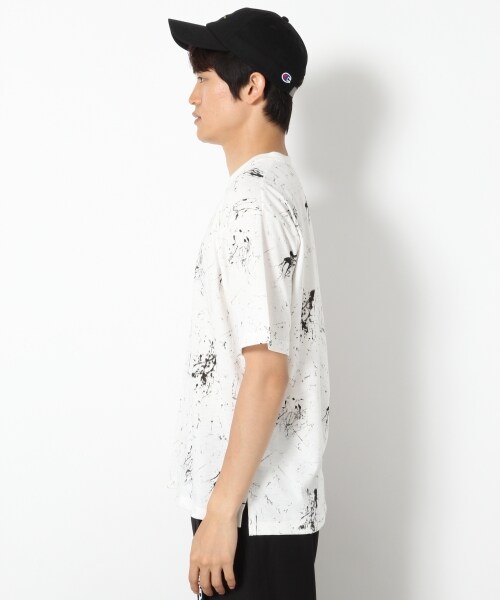 RAGEBLUE（レイジブルー）の「スプラッシュプリントTシャツ（トップス・ホワイト/ブラック）」の4枚目の写真