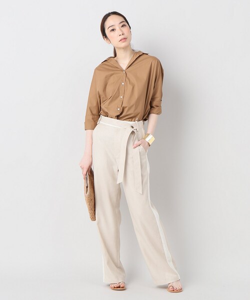 Spick & Span（スピックアンドスパン）の「THE SHIRT17 2Wayシャツ（トップス・キャメル/XS/残り3点/S/在庫あり）」の2枚目の写真