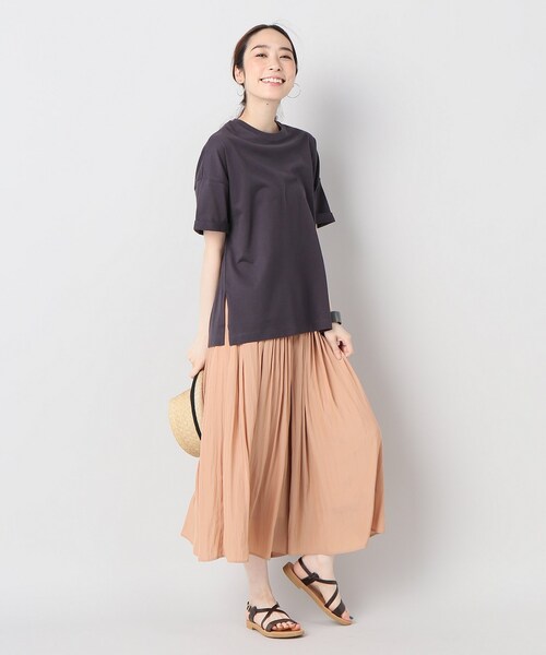 Spick & Span（スピックアンドスパン）の「PEシフォンギャザーパンツ◆（パンツ・キャメル/36/在庫あり/38）」の4枚目の写真