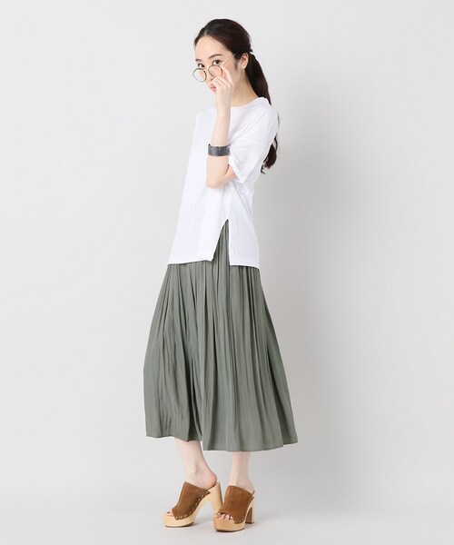 Spick & Span（スピックアンドスパン）の「PEシフォンギャザーパンツ◆（パンツ・キャメル/36/在庫あり/38）」の5枚目の写真