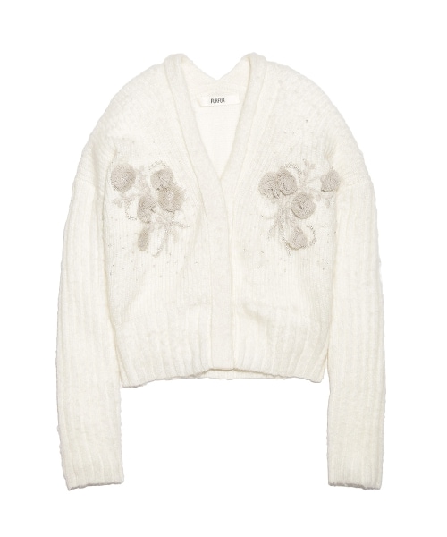 Furfur 全新シアー&amp;エンブロカーディガン バンダナジャガードシアーカーディガン(F WHT)｜ FURFUR｜渋谷PARCO