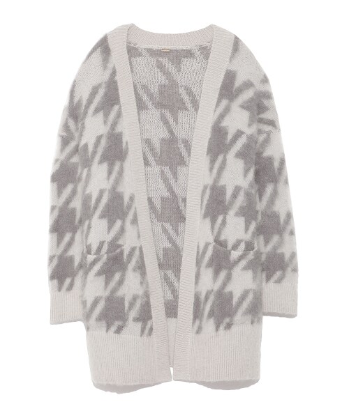 Mila Owen（ミラオーウェン）の「千鳥柄コクーンニットカーディガン