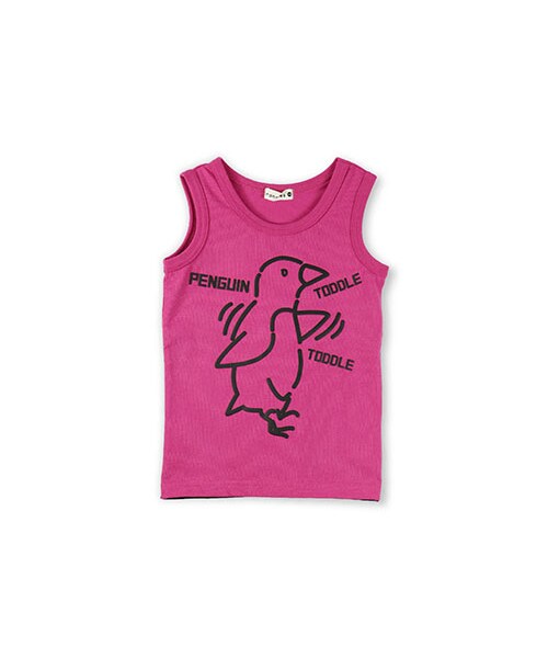 BRANSHES（ブランシェス）の「ペンギンプリントタンクトップ（タンクトップ・キッズ・パープル/オフホワイト・80～130）」の2枚目の写真