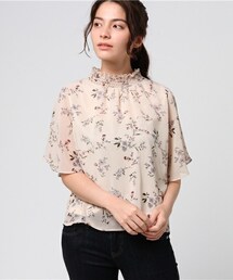 archives | 衿シャーリング花柄ブラウス(シャツ/ブラウス)