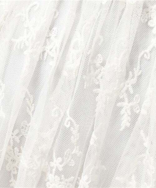 archives（アルシーヴ）の「Backリボンフレア袖OP(5分袖)×インナー（ワンピース・レディース・オフホワイト/ブラック・MEDIUM）」の10枚目の写真