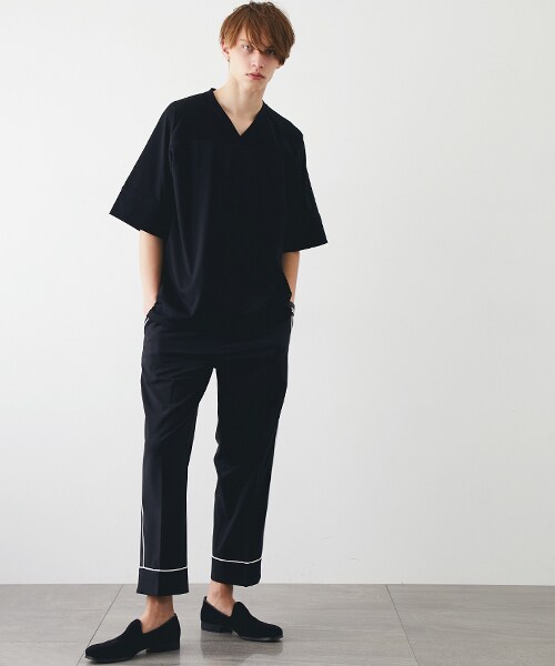 KIIT（キート）の「【6/17入荷予定】VネックパインピングTEE（その他・メンズ・BLK/WHT・1/2）」の10枚目の写真