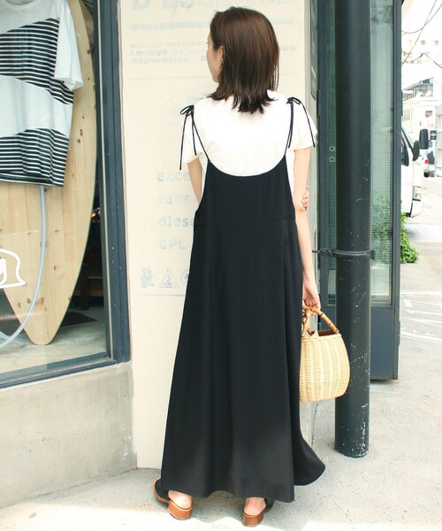 SLOBE IENA（スローブイエナ）の「肩リボンキャミワンピース  