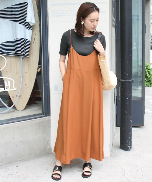 SLOBE IENA（スローブイエナ）の「肩リボンキャミワンピース 