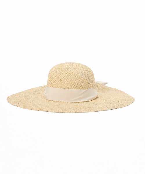 Spick & Span(スピックアンドスパン)の「ロングリボンツバヒロハット(帽子・ホワイト A/フリー/在庫あり)」の3枚目の写真
