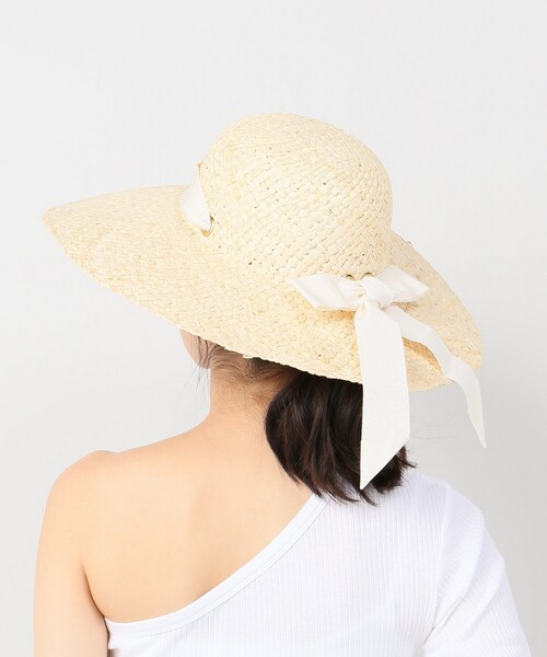Spick & Span(スピックアンドスパン)の「ロングリボンツバヒロハット(帽子・ホワイト A/フリー/在庫あり)」の13枚目の写真