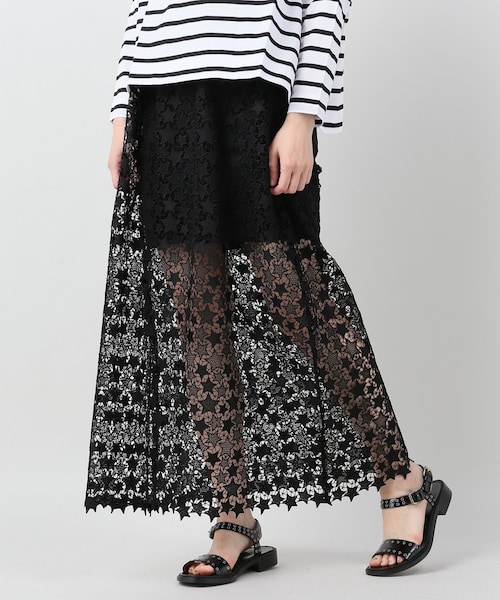 週末値下ダブルスタンダード星柄レーススカート　スター黒白 新作】ケミカルSTARボーダースカート | Sov.aoyama STAFF BLOG